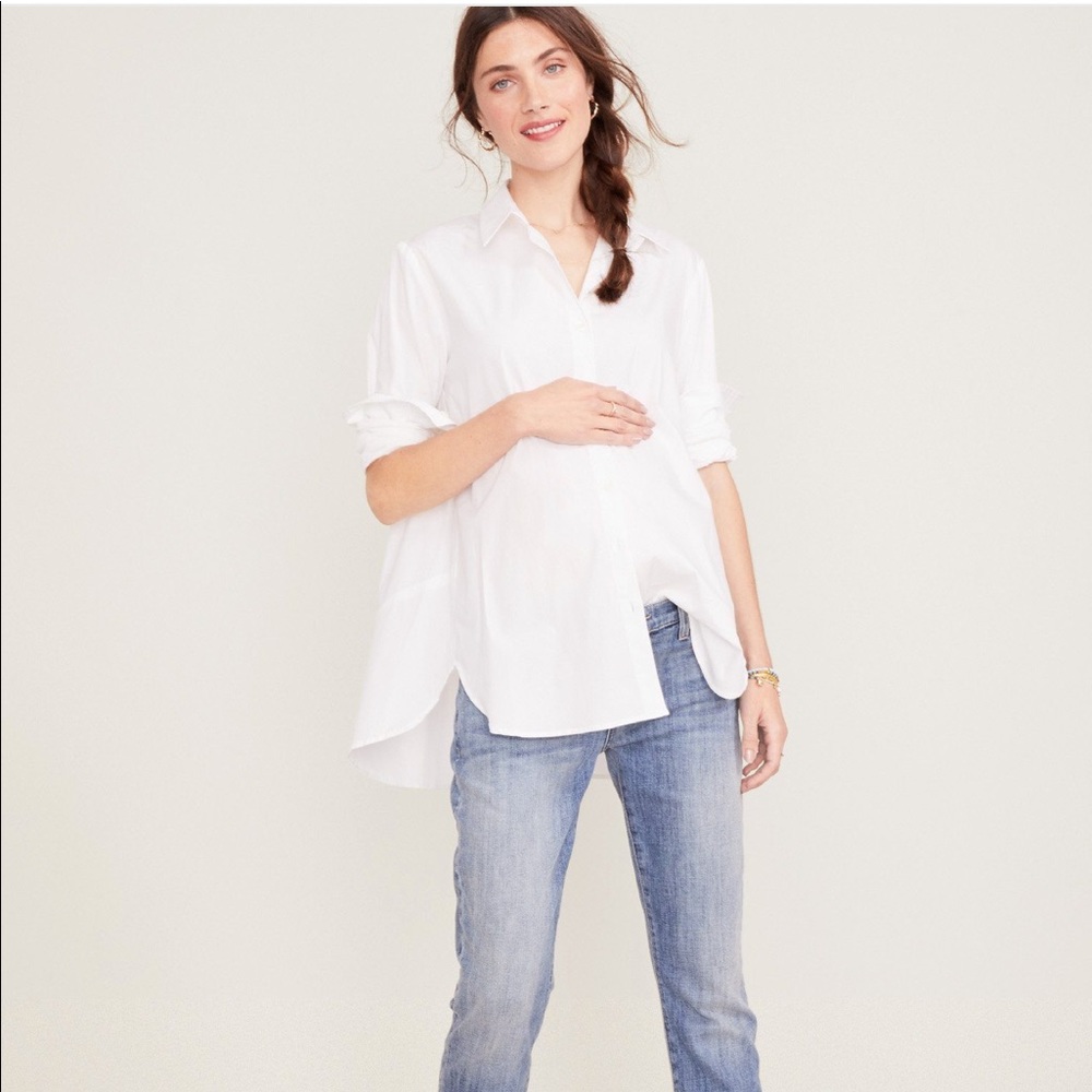 BNWT ~ Hatch maternity!!  Crisp white button down shirt